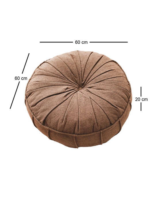 Atelier Del Sofa Cojín de Tela TEDDY Marrón